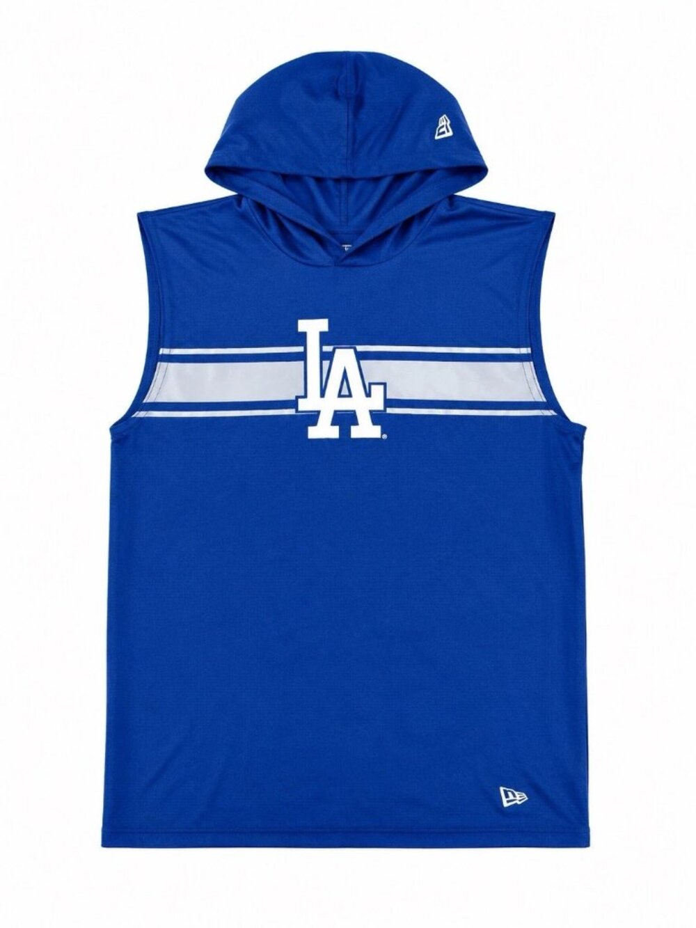 New Era Men Los Angeles Dodgers Sleeveless Tank Top Hooded Royal Size Medium